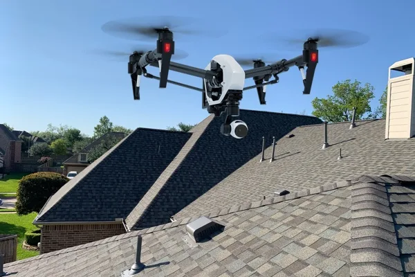 Aerial overview of roofing project — Greater Houston